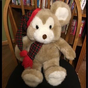 Christmas Mouse Plush Stuffed Animal/ Collectable